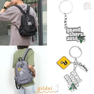 GILDAI Game PS4 GTA5 Keychain, GTA V Grand Theft Auto 5 Star Muti Key Holder, Metal Key Chain Keyrin