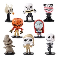 8Pcs/Set The Nightmare Before Christmas Jack Skellington Shrek Pumpkin Head Sally Car Decoration Q V