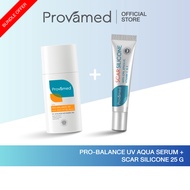 Set : Provamed Pro-balance UV Aqua Serum 40 ml. & Provamed Silicone 25g