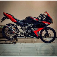 STRIPING STICKER ORI LIS STANDAR DECAL KAWASAKI NINJA RR NEW tahun 2014 hitam merah