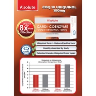 【Quick delivery in stock】[100% Japan Origin] Asolute CoQ10 ubiquinol 30's/60's khlo9414