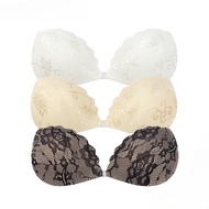 Women's Lace Push Up Bra Reusable Nipple Tape Invisible Nubra Plus Size Breast Stickers #024