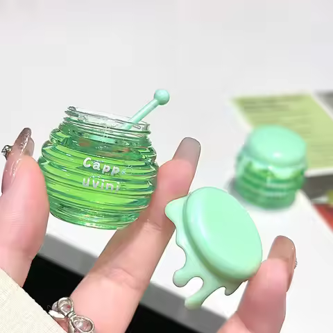 CAPPUVINI Little Honey Jar Lip Mask Set Lip Balm & Lip Gloss Duo Moisturize Dry Lips Reduce Wrinkles