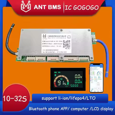 Smart Display 10S to 32S 26S 28S 30S 300A Lithium Battery Protection Board Balance ANT BMS lifepo4 L