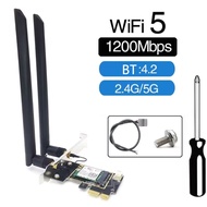 1200Mbps 2.4G 5G Dual Band Intel 7265AC Wireless PCI-E Network Card Bluetooth 4.2 NGFF M2 External Wifi Adapter For Desktop PC