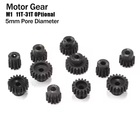 M1 5mm Pinion Steel Metal 11T 12T 13T 14T 15T 18T 20T 21T 24T 25T 26T 27T 28T 31T Motor Gear for 1/1