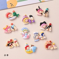 Diy Resin Accessories Cartoon Glossy Little Temperature Girl Sleeping Posture Sleeping Girl diy Crea