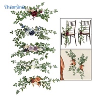 [Shamjina] 2x Wedding Aisle Flower Chair Decorations Ceremony Artificial Flower Arrangement Outdoor 