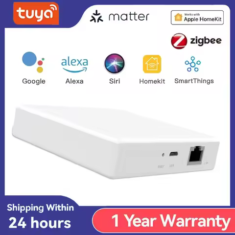 Tuya Zigbee Matter Thread Hub Zigbee Smart Home Bridge Matter Gateway Hub Siri voice control Homekit