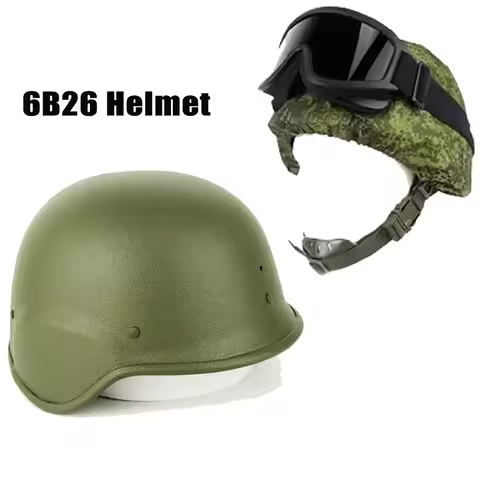 Russian 6B26 Steel Tactical Helmet Explosion-proof Helmet With EMR Cover and HAWK / TRACK Goggles Pr