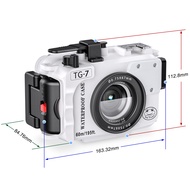 Seafrogs Waterproof Camera Housing Case for Olympus TG-7 (60m/195ft) - Diving & Snorkeling Underwate
