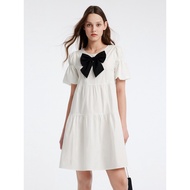 Gelia Summer New Product Bowknot Bag Lotus Root Sleeve Little White Skirt 1B6R4K0E0