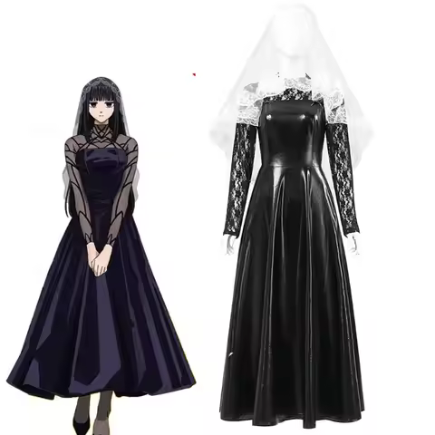 Osaragi Cosplay Anime Sakamoto Days Costume Wig Dress Veil Coat Outfit Women Assassin Shishiba Hallo
