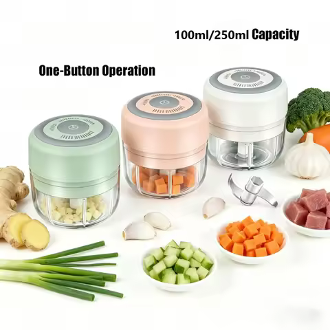 2026 Mini Electric Garlic Chopper Rechargeable, Ginger Onion Cutter, Small Food Processor for Baby M