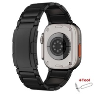 สายรัดไททาเนียมสำหรับนาฬิกา Apple สาย Ultra 49Mm 45Mm 41Mm 44Mm สุดหรูสำหรับ Apple Watch Series 9 8 