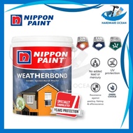 nippon paint weatherbond exterior wall paint 18L White cat rumah nippon paint luar rumah tahan lama  uv paint