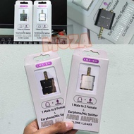 (Moza) Log-On Audio Splitter Earphone & Microphone LO-AX5 Male to 2 Female