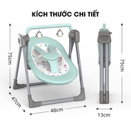 High-grade Automatic Electric Crib Vibrating Chair, Foldable, Bearing Steel Frame, Convenient Music Playback For Babies