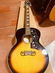 Gibson ไม้สนแข็งกีตาร์โปร่ง J200 J-200แนววินเทจที่มีกีตาร์มืออาชีพรถกระบะ301ฟิชแมน