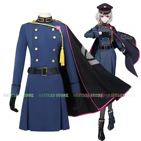 Aohitsugi Nemu Cosplay Costume DRB Division Rap Battle Hypnosis Mic Suit With Cape Halloween Costume