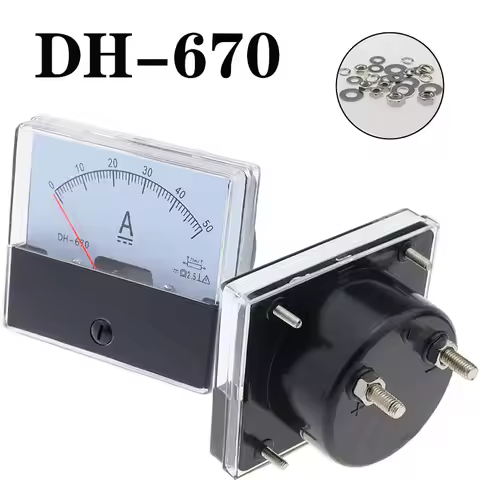 Anlog Amp Meter DH-670 DC Ammeter Gauge Current Meter Panel Ampere Meter Current Tester dc amp meter