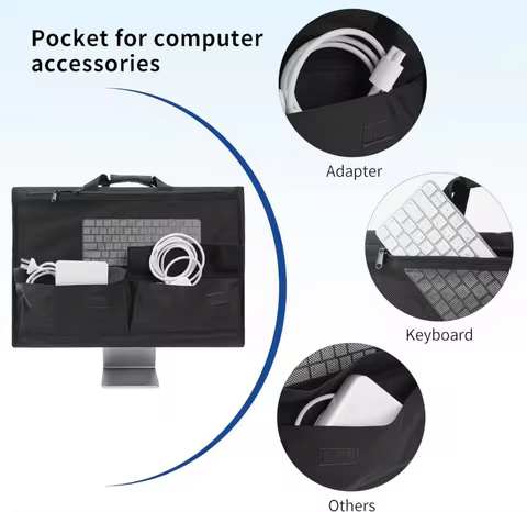 All-in-One Computer Carrying Case for 24 inch AIO iMac, with Accessory Storage Tote Bag Dustproof De