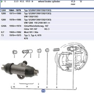 VW Wheel Brake Cylinder Pump Left And Right - Rear/Front