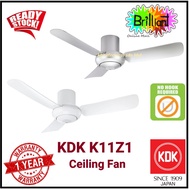 KDK K11Z1 44 INCH REMOTE CONTROL BABY CEILING FAN (ES-SILVER,WT-WHITE) READY STOCK