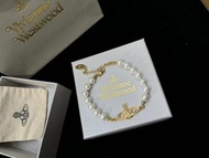 Vivienne Westwood outlet 金色土星珍珠手鍊