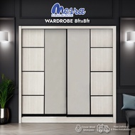 （SIAP PASANG) Mesra - Wardrobe 8x8 / 8x8 Wardrobe / High Class Wardrobe / 8x8 Wardrobe Pintu Anti ju