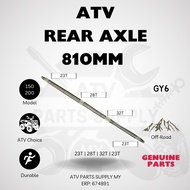 ATV Rear Axle 810mm (32T) | Nut M16 | GY6 | Big Bull | 150cc | 200cc | Ready Stock 📌