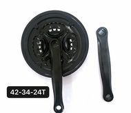 Basikal Single speed  Crank set   for Adult bicycle Fixie MTb COTTERLESS CRANK SET Bike