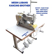 mesin lubang kancing brother import second/kaki meja dinamo baru