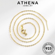 ATHENA JEWELRY Simple Necklace For Chain Silver Sterling Women Korean 925 Perempuan Gold Original Leher Rantai Pendant 純銀項鏈 Accessories Perak N113