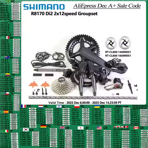 Shimano ULTEGRA Di2 R8170 2x12s Groupset Di2 R8100 Crankset 11-30T 11-34T Cassette FD RD R8150 Derai