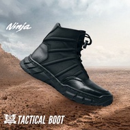 Caanggo Sepatu Ankle boot PDL Outdoor Pigo roso Tactical Tali putar Kulit Nubuk