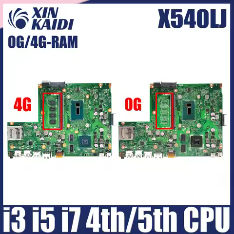 For ASUS Laptop Motherboard X540LJ R540LA X540L X540LA Mainboard A540L F540L Latest Generation CPU i