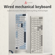 AJAZZ AK980 98 Keys Wired Mechanical Keyboard, Full Hot Swappable, Gasket Structure, RGB Backlight, 