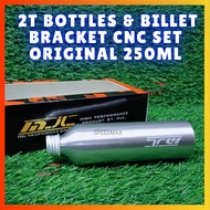 MJL 2T BOTTLES & BILLET BRACKET CNC SET ORIGINAL 250ML  [ STERLING SILVER / MAT BLACK / MOUSE GREY ]