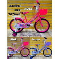 Basikal Size 18 inch / Basikal kanak kanak / size 18 inch Bicycle / Basikal Budak / Basikal perempua