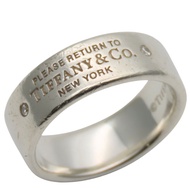 Tiffany Return to 窄款戒指，925 純銀鑲鑽，約 ​​4.7 克 [二手]