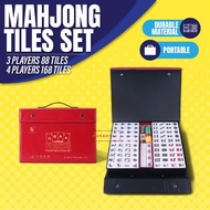 Ready Stock Mahjong Set 麻將 4人 3人 4 players (168 tiles) 3 players (88 tiles) 36mm Jade Green Spare ti