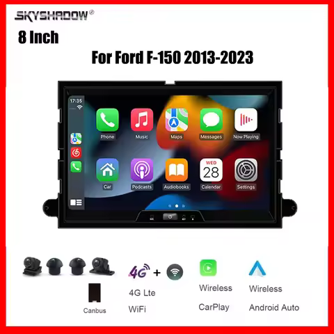 8" CarPlay Android 15 8 Core 12G+256G Car multimedia player 4G wifi Bluetooth GPS Navigation car rad