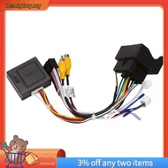 [In Stock]Car Stereo Audio 16 PIN Android Power Wiring Harness Adapter + Canbus Box for Peugeot 3008