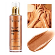 Body Shimmer Oil 100ml, Long Lasting Moisturizing Face & Body Luminizer, Waterproof Liquid Illuminat