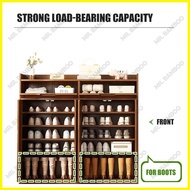 ☢ ✤ ◲ Mr.Bamboo Shoe Rack Bamboo Shoe Cabinet With Door Shoe Organizer Shoes Storage