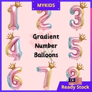 MYKIDS 10 inch Latex Macaron Balloon Metallic Balloon 32 inch Number Silver Party Balloon Party Deco