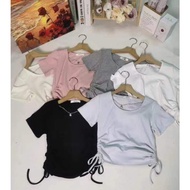 SWM9933 -M'SIA Ready Stock Plain Basic T-Shirt Cotton T-Shirt Short Sleeve T-shirt 棉短袖上衣