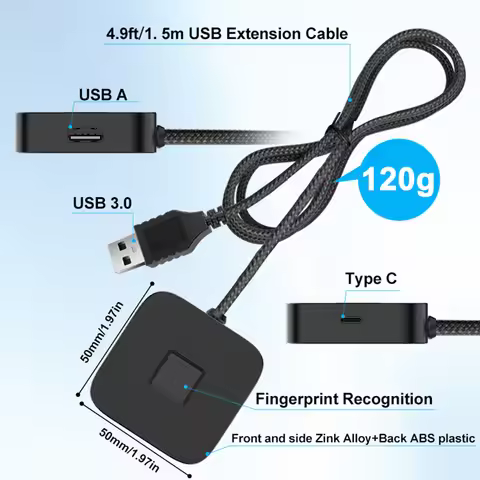 Fingerprint Scanner & USB Hub For Windows Hello Fingerprint Reader Biometric Fingerprint Login Reade