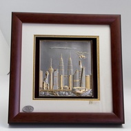 KL Pewter [417G] KL Design (Gold) (10" x 10" inches) | Wood Frame